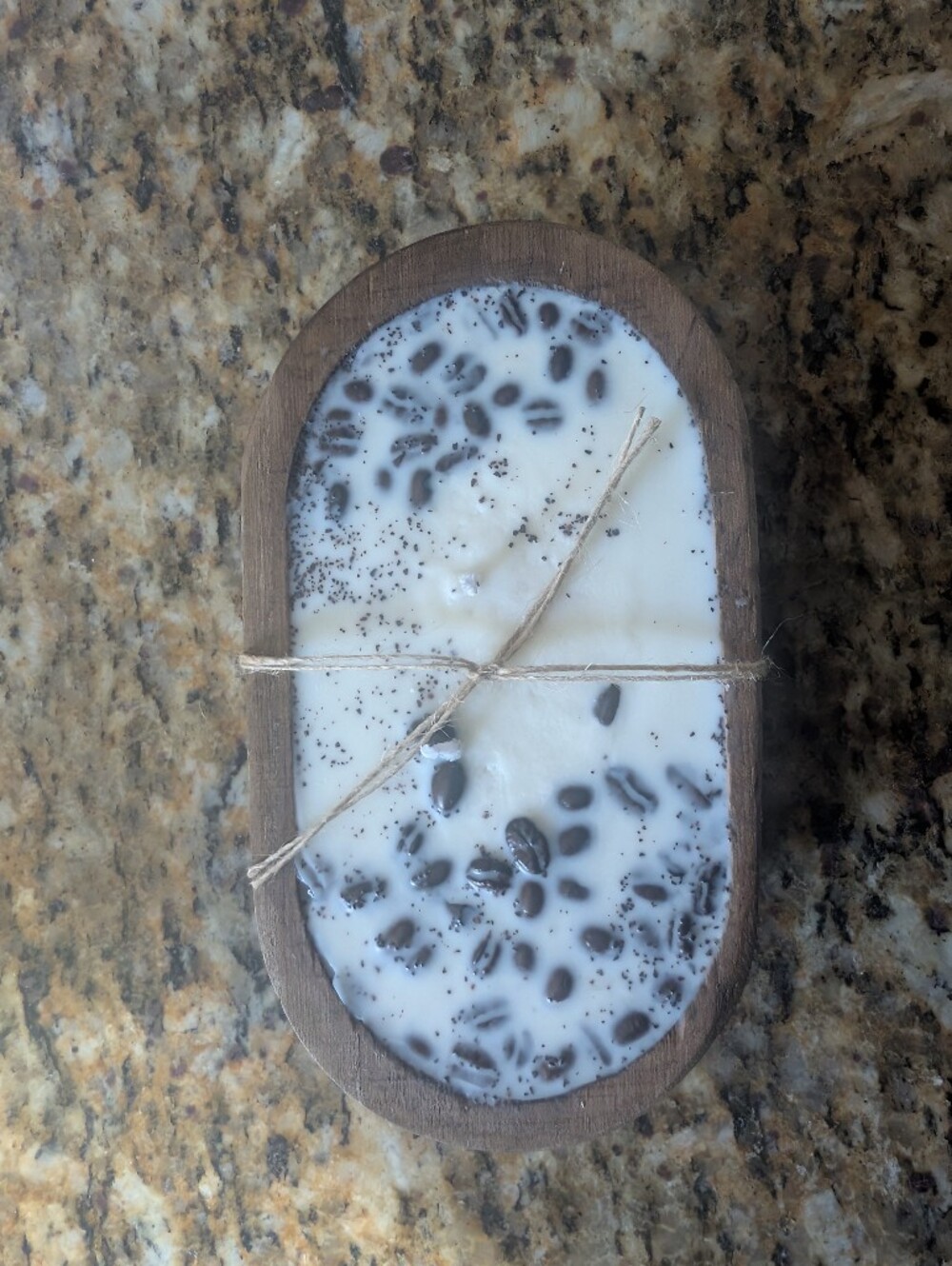 Handcrafted Dough Bowl Coffee Candle